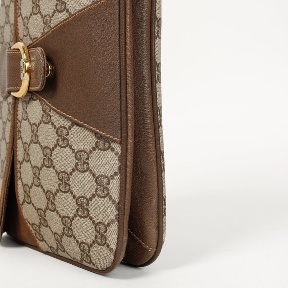 Gucci Vintage Beige Monogram Messenger Clutch - Picture 5 of 15